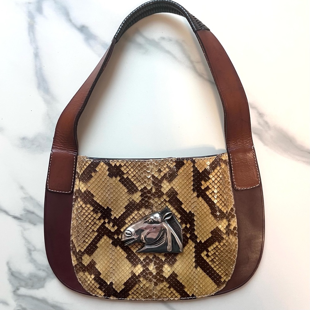 RARE Impeccable Kieselstein-Cord 1991 Pochette w/925 Sterling Silver Equine Head
